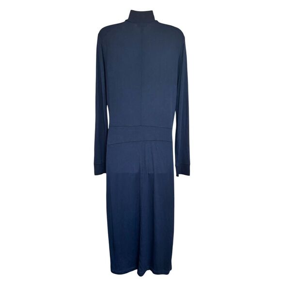 Rag & Bone Draped Shaw Turtleneck Midi Dress Long Sleeve in Black NWT Size Large - Picture 5 of 8